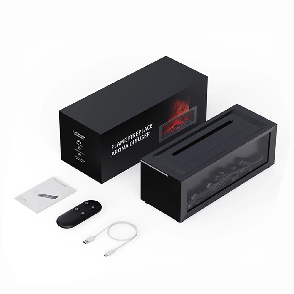 Kominek z Efektem Ognia – Lampka, Dyfuzer i Nawilżacz 4 w 1